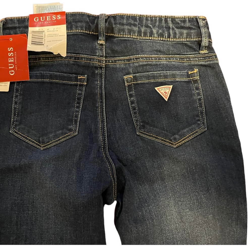 Guess Girls Dark Blue Stone Wash Jeans